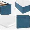 vidaXL Lit avec rangement et matelas Bleu fonc&eacute; 90 x 190 cm Velours