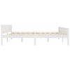 vidaXL Cadre de lit sans matelas blanc bois massif de pin 200x200 cm