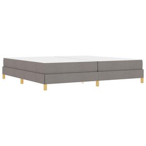 vidaXL Lit &agrave; ressorts avec matelas Taupe 200 x 200 cm tissu