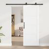 vidaXL Porte coulissante Blanc et Noir 78 x 202 cm Pin massif