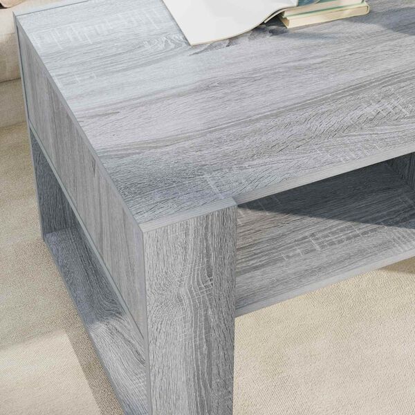 vidaXL Table basse Gris Sonoma 92 x 53 x 45 cm Bois d'ing&eacute;nierie