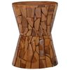 vidaXL Tabouret mosaïque Marron Bois de teck solide