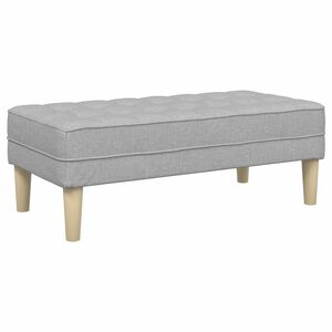 vidaXL banc avec coussin Gris nuage 113 x 57 x 39 cm tissu