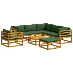 vidaXL Ensemble de Canap&eacute;s 8 pc Naturel Bois d'Acacia Massif