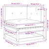 vidaXL Canapé d'angle de jardin avec coussins bois de pin solide