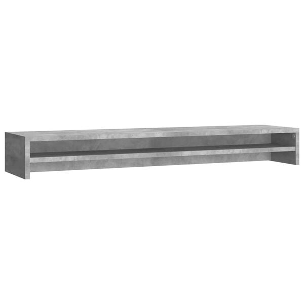 vidaXL Support de moniteur Gris b&eacute;ton 100x24x13 cm Bois d'ing&eacute;nierie