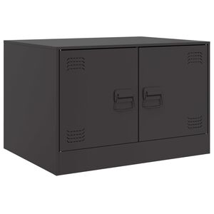 vidaXL Table basse noir 67x50x44 cm acier