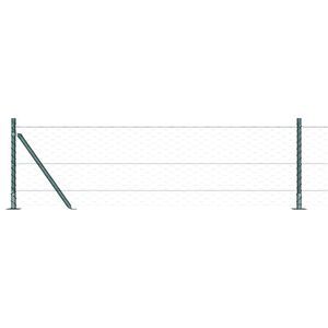 vidaXL Cl&ocirc;ture hexagonale avec base en b&eacute;ton 50 x 0,6 m Vert Maille