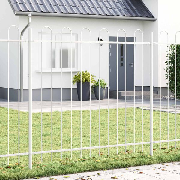 vidaXL Cl&ocirc;ture de jardin 2 pcs Blanc 3,4 x 1,2 m