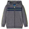 vidaXL Sweat-shirt &agrave; capuche fermeture &eacute;clair enfants gris m&eacute;lang&eacute; 92