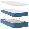 vidaXL Lit de Rangement avec matelas Bleu fonc&eacute; 100 x 200 cm Velours