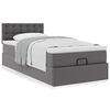 vidaXL Lit ottoman avec matelas gris 80x200 cm similicuir