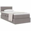 vidaXL Lit avec rangement et matelas avec matelas Taupe 100 x 200 cm