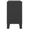 vidaXL Buffet industriel Noir 105x35x62 cm Métal et verre