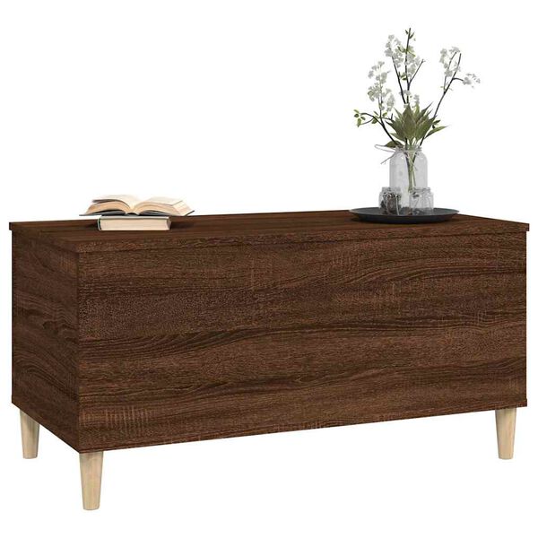 vidaXL Table basse Ch&ecirc;ne marron 90x44,5x45 cm Bois d'ing&eacute;nierie