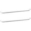 vidaXL Tringles &agrave; rideau 2 pcs blanc et argent&eacute; 40-60 cm aluminium