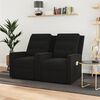 vidaXL Fauteuil de massage inclinable à 2 places noir tissu