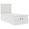 VidaXL Lit ottoman avec matelas blanc 90x190 cm similicuir