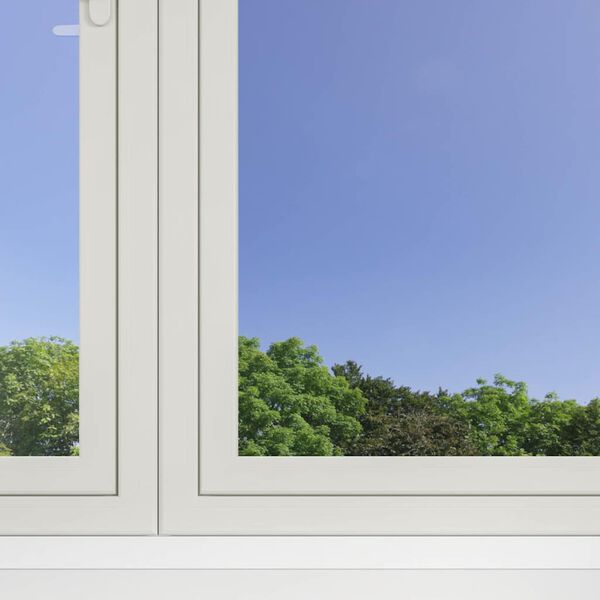 vidaXL Films solaires 3 pcs effet r&eacute;fl&eacute;chissant statique argent&eacute; PVC