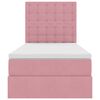 vidaXL Lit avec rangement et matelas Rose 90 x 190 cm Velours