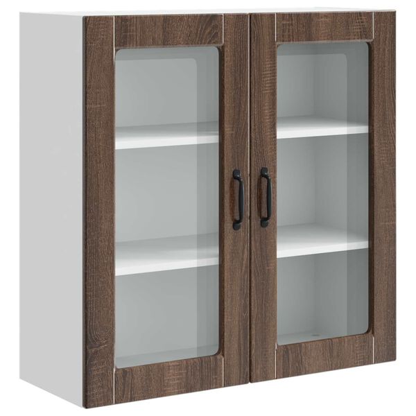 vidaXL Armoire de cuisine Ch&ecirc;ne brun 80 x 31 x 80 cm Bois d'ing&eacute;nierie