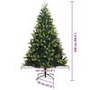 vidaXL Arbre de No&euml;l artificiel en silicone flexible 300 LEDs 240 cm