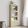 vidaXL Buffet haut 63x33x180 cm ch&ecirc;ne sonoma bois d'ing&eacute;nierie