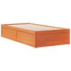 vidaXL Lit biblioth&egrave;que sans matelas cire marron 75x190 cm pin massif
