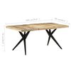 vidaXL Table &agrave; manger 180x90x76 cm bois de manguier brut