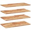 vidaXL &Eacute;tag&egrave;res flottantes 4 pcs 60x40x2 cm acacia massif &agrave; l'huile