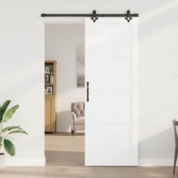 vidaXL Porte coulissante ORKDAL Blanc 83 x 232 cm Pin massif