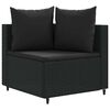 vidaXL Salon de jardin 4 pcs avec coussins noir r&eacute;sine tress&eacute;e
