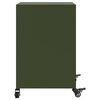 vidaXL Tables de chevet 2 pcs vert olive 36x39x59 cm acier