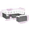 vidaXL Salon de jardin avec coussins 13 pcs gris r&eacute;sine tress&eacute;e