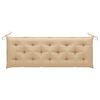 vidaXL Banc Batavia avec coussin beige 150 cm Bois de teck massif