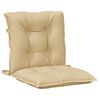 vidaXL Coussins de chaise &agrave; dossier bas lot de 6 beige m&eacute;lang&eacute; tissu