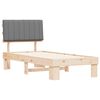vidaXL Cadre de lit avec t&ecirc;te de lit rembourr&eacute;e Gris clair 90 x 190 cm