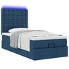 VidaXL Cadre de lit ottoman avec matelas bleu 80x200 cm tissu