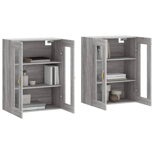 vidaXL Armoires murales 2 pcs sonoma gris bois d'ingénierie
