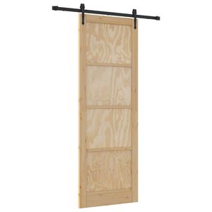 vidaXL Porte coulissante ORKDAL Naturel 83 x 232 cm Bois de pin massif