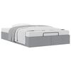 vidaXL Cadre de lit ottoman sans matelas gris clair 120x200 cm tissu