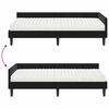 vidaXL Cadre de lit d'angle avec matelas Autre 2 pcs Noir Velours
