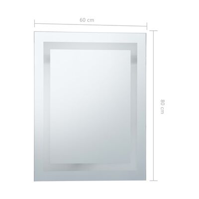 vidaXL Miroir à LED pour salle de bains et capteur tactile 60x80 cm