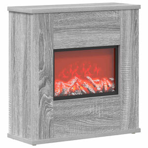 vidaXL Chemin&eacute;e &eacute;lectrique Sonoma gris 47 x 18 x 48 cm