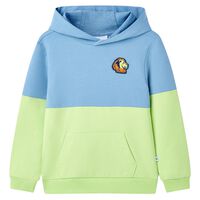 Sweatshirt à capuche pour enfants bleu et jaune tendre 92