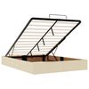 vidaXL Cadre de lit ottoman sans matelas cr&egrave;me 140x190 cm tissu