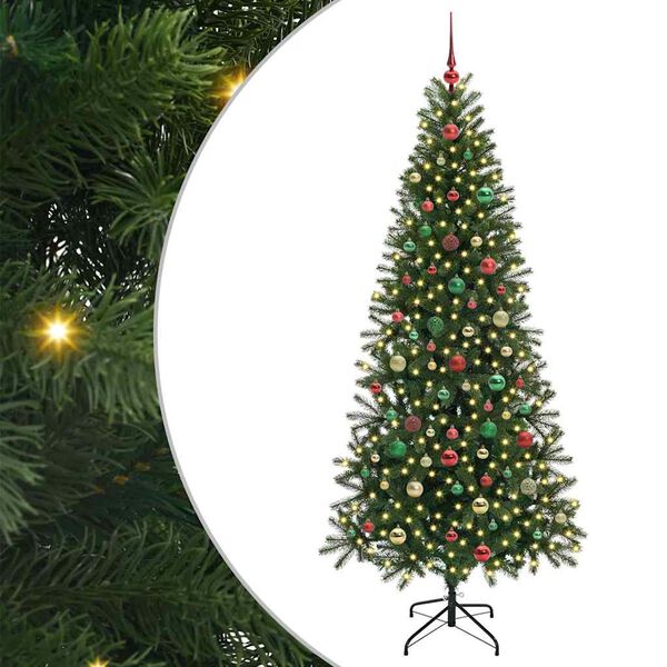vidaXL Sapin de No&euml;l artificiel avec 300 LED Vert 180 cm PE et PVC