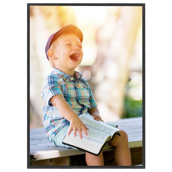 vidaXL Collage de cadres photo 3 pcs de table Noir 18x24 cm MDF