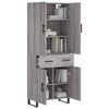 vidaXL Buffet haut Sonoma gris 69,5x34x180 cm Bois d'ing&eacute;nierie