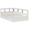 vidaXL Lit bibliothèque sans matelas blanc 135x190 cm bois pin massif